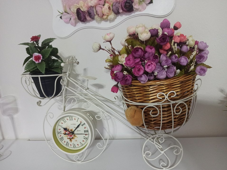 Ferforje Bisiklet Saat Çift Taraflı - Görsel 3