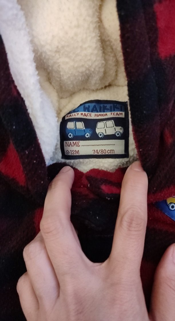 Düğmeli Kırmızı Ekose Erkek Çocuk Kaban - Görsel 4