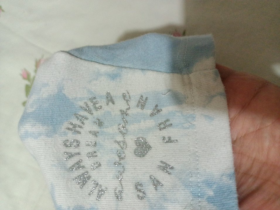 Kız Çocuk Mavi Batik Şortlu Pamuklu Tişört - Görsel 5