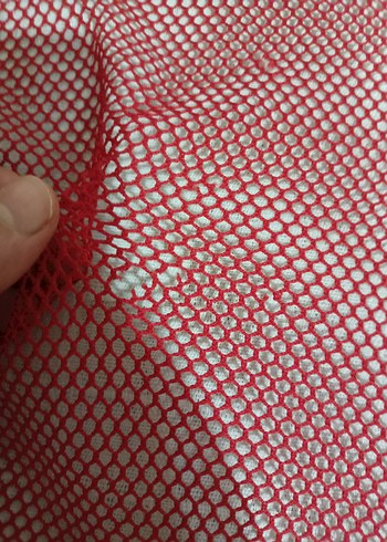 KIRMIZI PARÇA KUMAŞ TÜL PERDE - Görsel 8