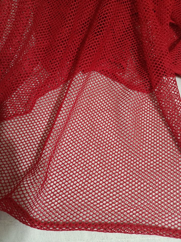 KIRMIZI PARÇA KUMAŞ TÜL PERDE - Görsel 4