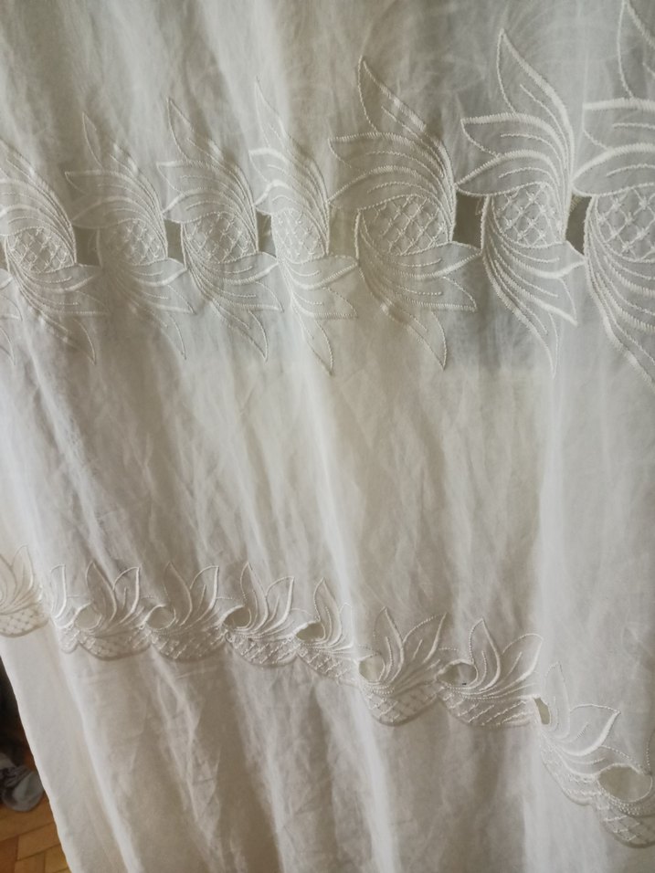 Nakışlı Beyaz Bohem Tül Perde - Görsel 3
