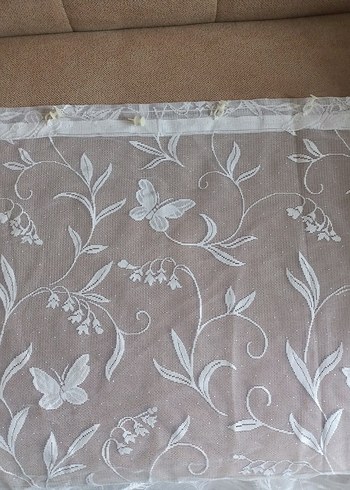 Beyaz Nakışlı Bohem Perde - Görsel 2