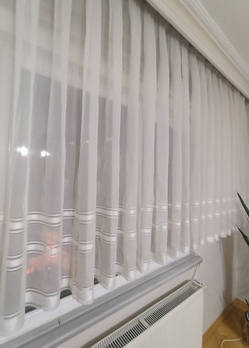 Beyaz Düz Tül Perde - Görsel 7