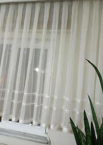 Beyaz Düz Tül Perde - Görsel 3