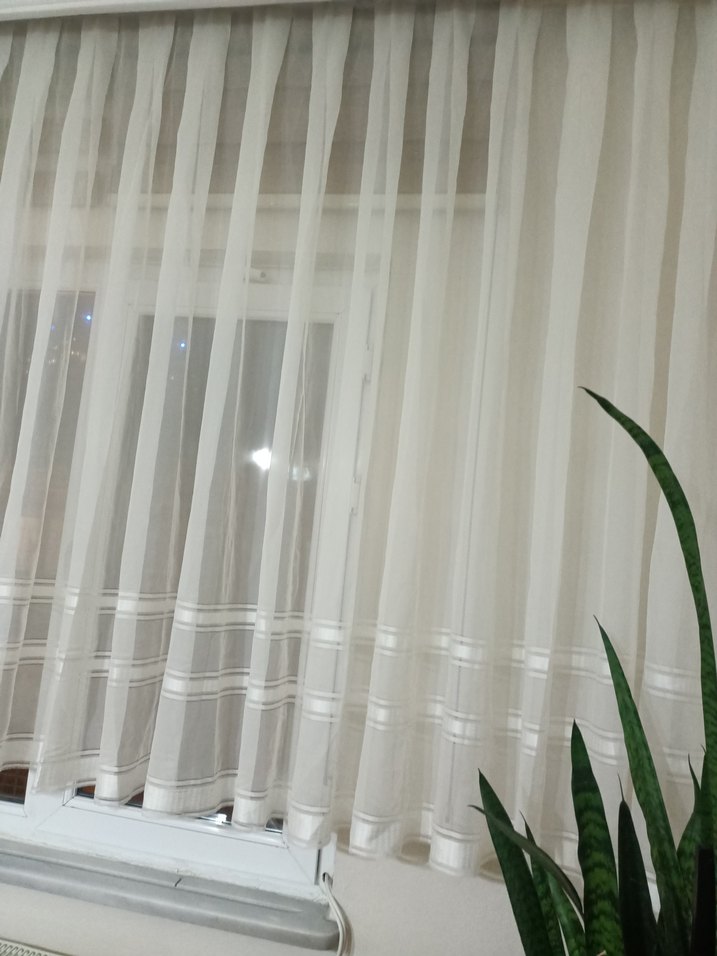 Beyaz Düz Tül Perde - Görsel 3