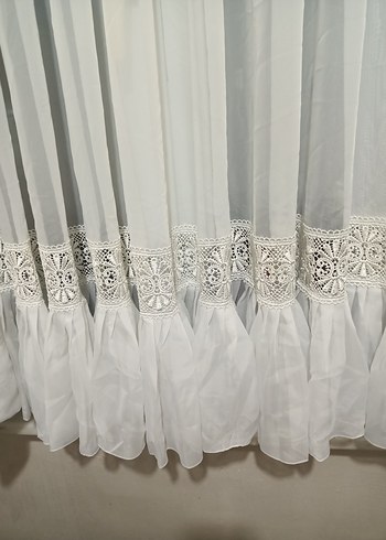 İşlemeli Beyaz Perde Seti - Görsel 8