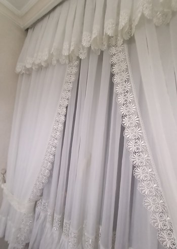 İşlemeli Beyaz Perde Seti - Görsel 15