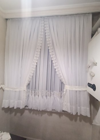 İşlemeli Beyaz Perde Seti - Görsel 17