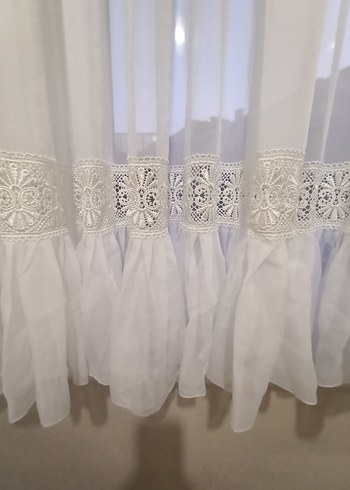 İşlemeli Beyaz Perde Seti - Görsel 12