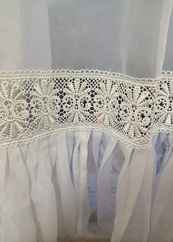 İşlemeli Beyaz Perde Seti - Görsel 10