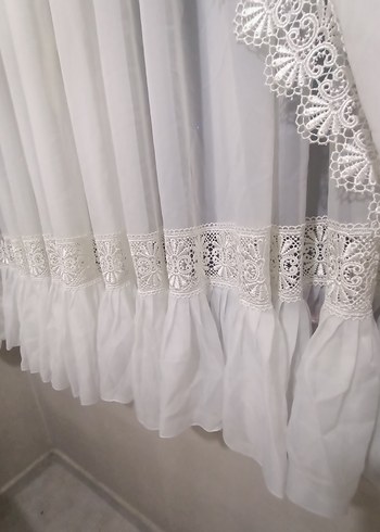 İşlemeli Beyaz Perde Seti - Görsel 7