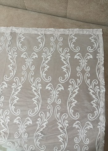 İşlemeli Beyaz Bohem Tül Perde - Görsel 7