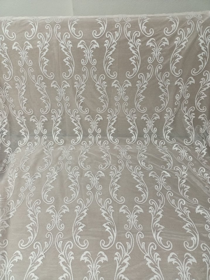 İşlemeli Beyaz Bohem Tül Perde - Görsel 2