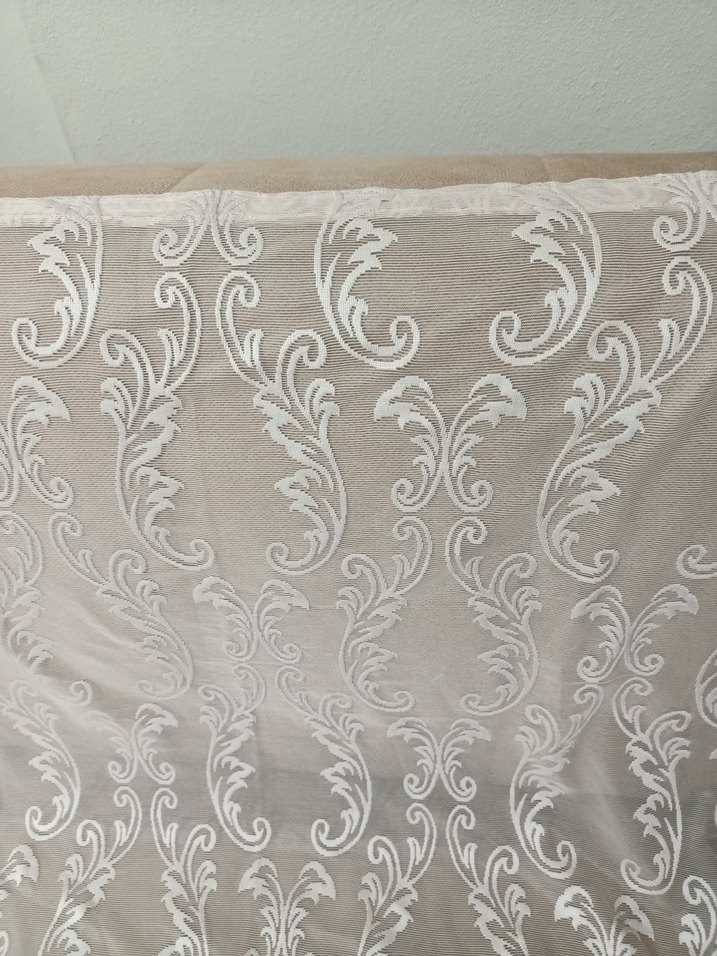 İşlemeli Beyaz Bohem Tül Perde - Görsel 3