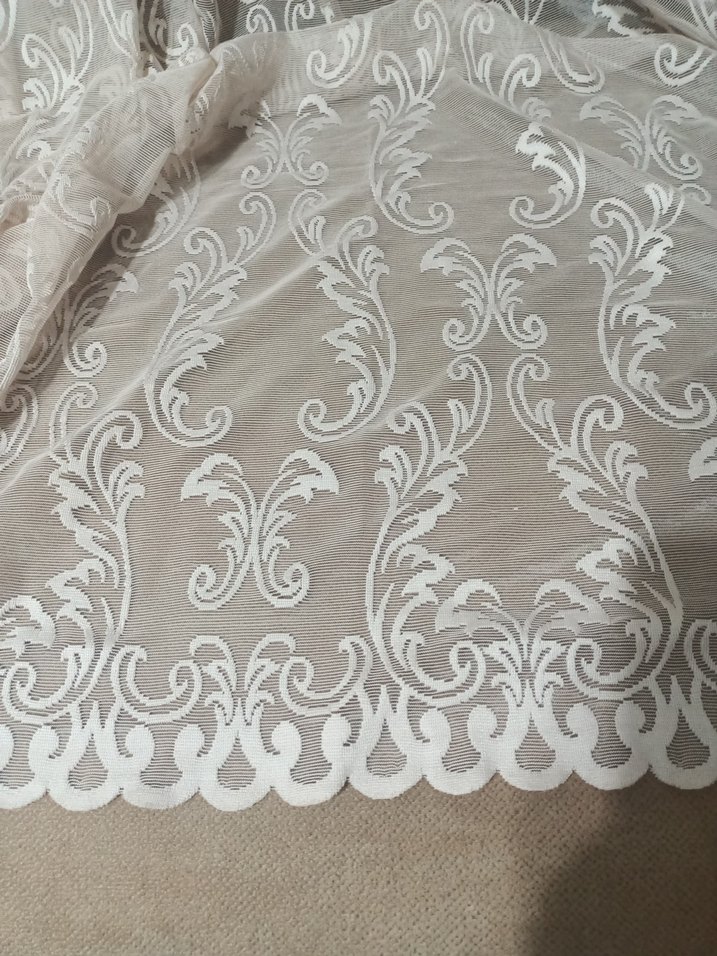 İşlemeli Beyaz Bohem Tül Perde - Görsel 4