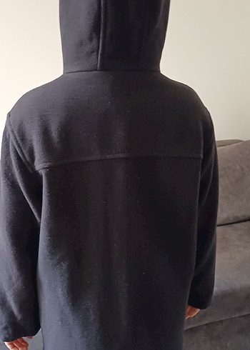 Benetton Siyah Kaşe kaban - Görsel 8