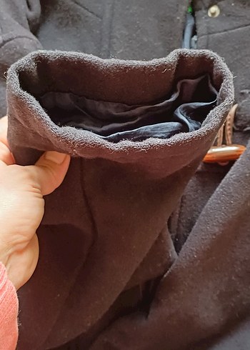 Benetton Siyah Kaşe kaban - Görsel 9