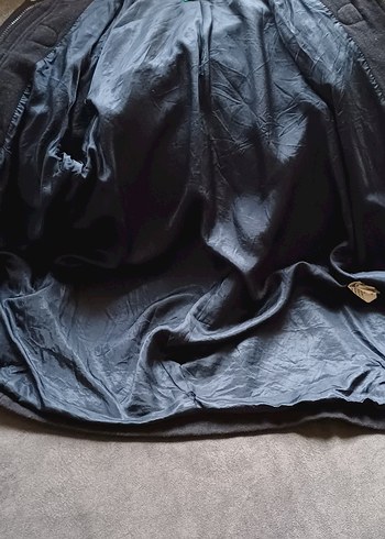 Benetton Siyah Kaşe kaban - Görsel 11