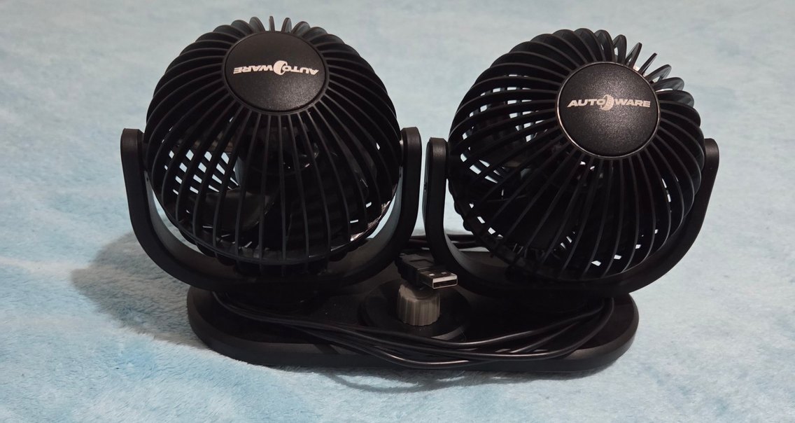 Çift Başlıklı Siyah araba  Vantilatör - Görsel 4