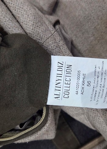 Düğmeli Bej Erkek Kaban - Görsel 5