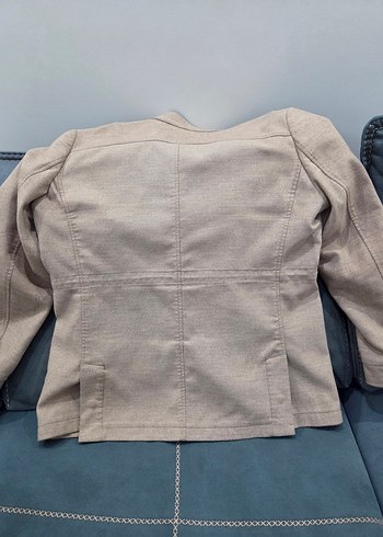 Düğmeli Bej Erkek Kaban - Görsel 7