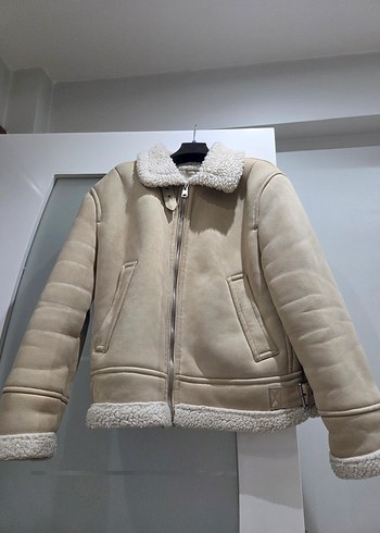 Zara Kürklü Bej Süet Erkek Mont - Görsel 2