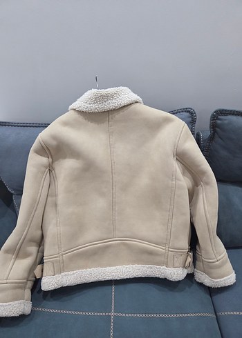 Zara Kürklü Bej Süet Erkek Mont - Görsel 4