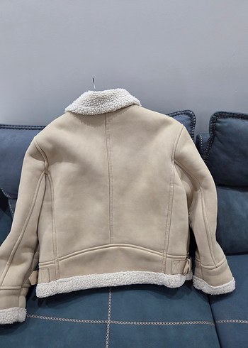 Zara Kürklü Bej Süet Erkek Mont - Görsel 7