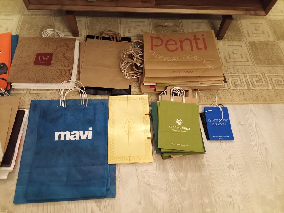 Çeşitli Markaların Kağıt Çantaları - Görsel 5