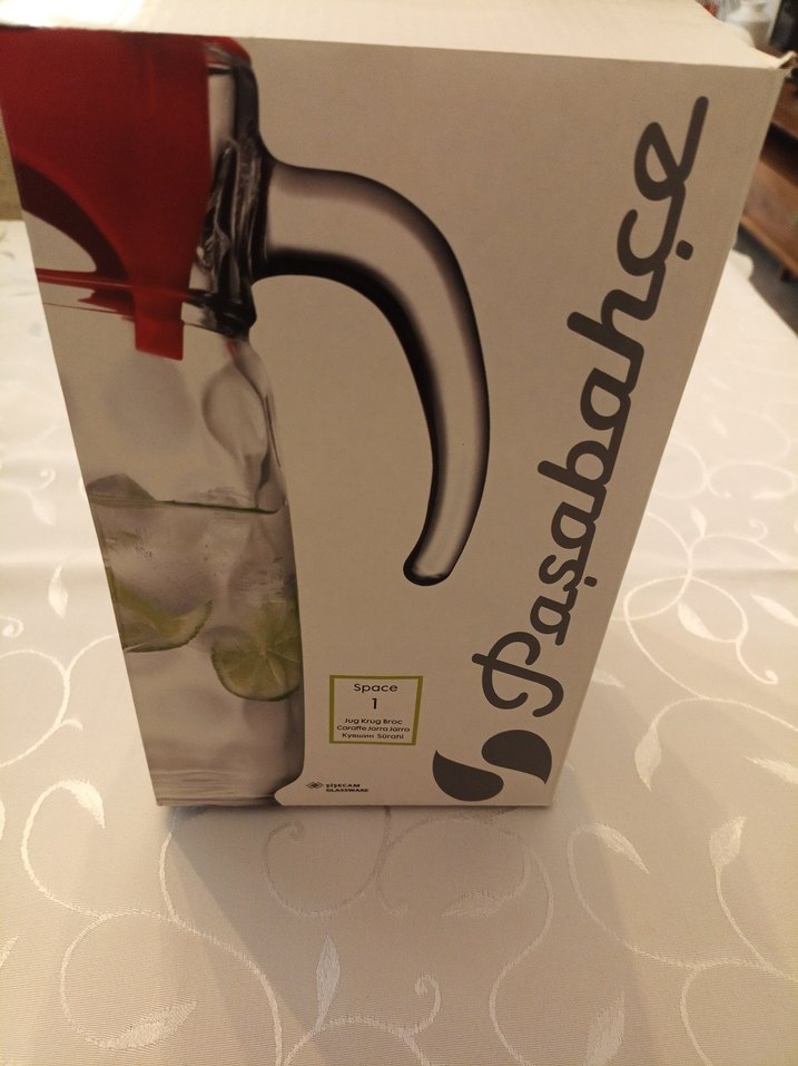 Paşabahçe Kırmızı Kapaklı Cam Sürahi - Görsel 2