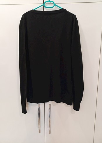 Siyah V Yaka Koton Marka Kadın Kazak - Görsel 9