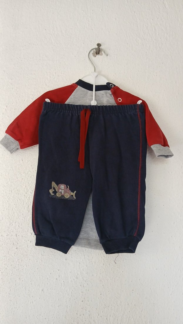 Uzun Kollu Sweatshirt Tarzı Bebek Body - Görsel 2