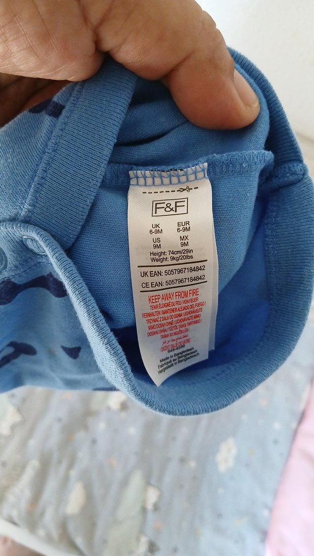 Renkli Baskılı Mavi Erkek Bebek Body - Görsel 2