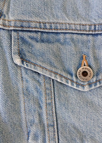 l Beden Mavi Oversize Kadın Denim Ceket