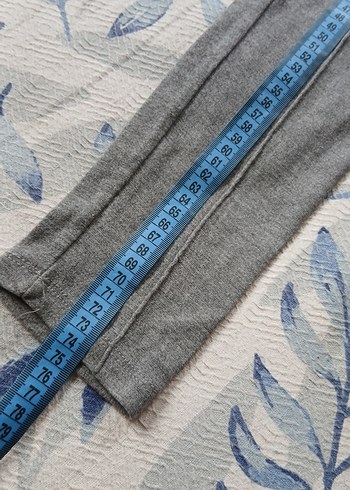 Kız Çocuk Gri Keten Tayt - Görsel 4