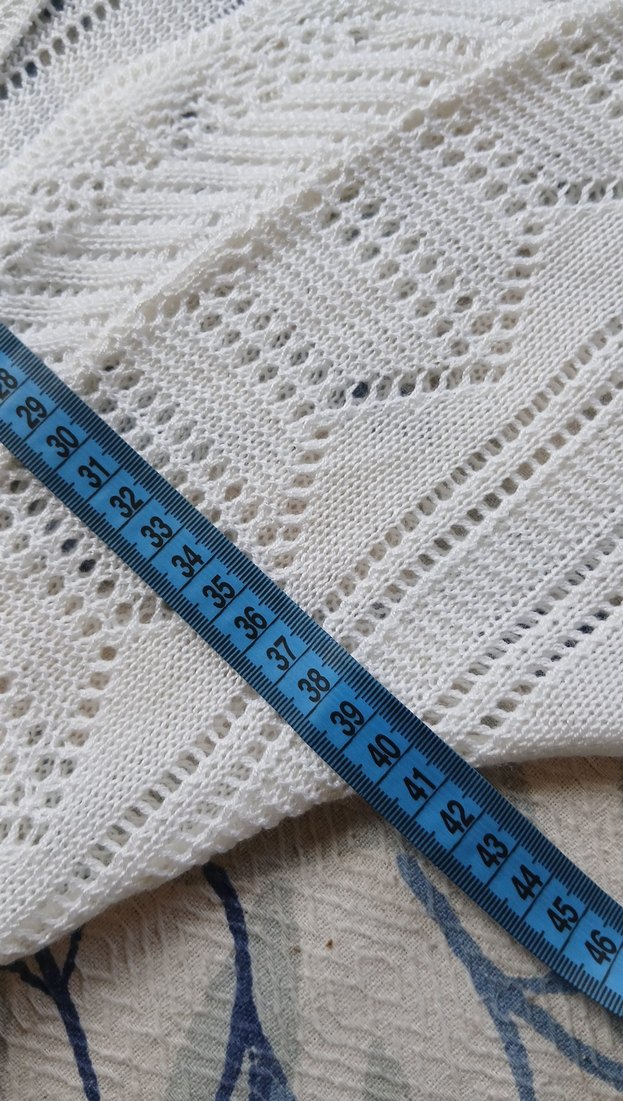 Beyaz Örgü Mini Bohem Kadın Hırka - Görsel 3