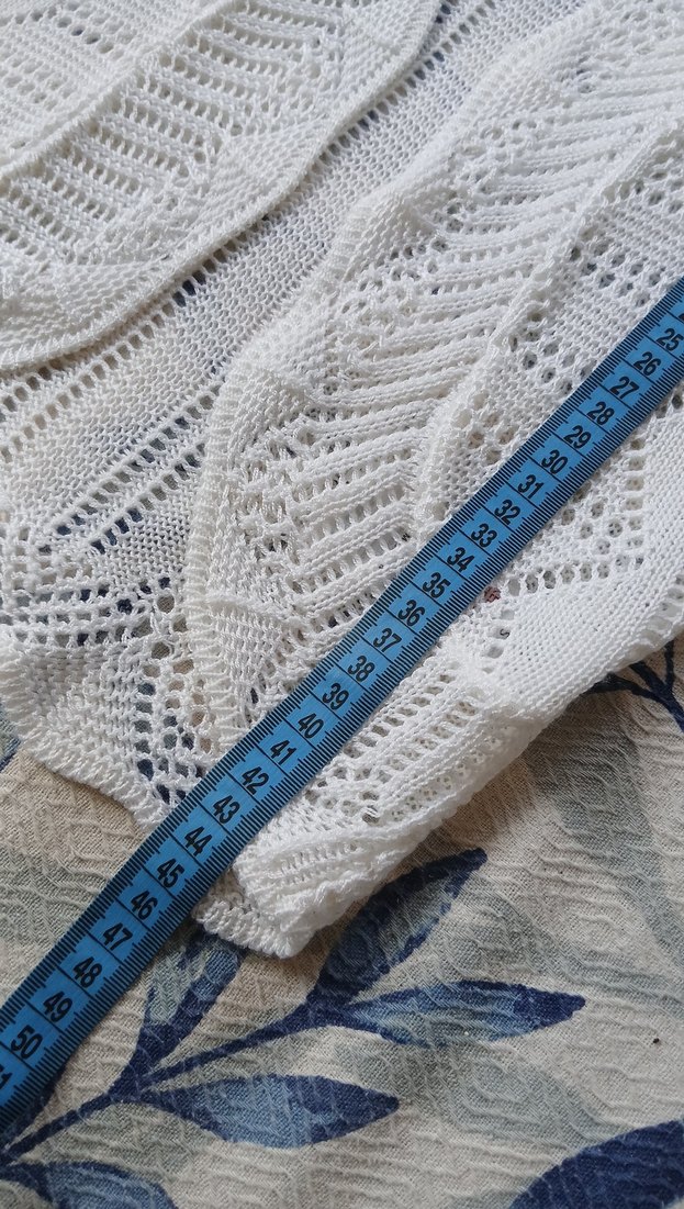 Beyaz Örgü Mini Bohem Kadın Hırka - Görsel 4