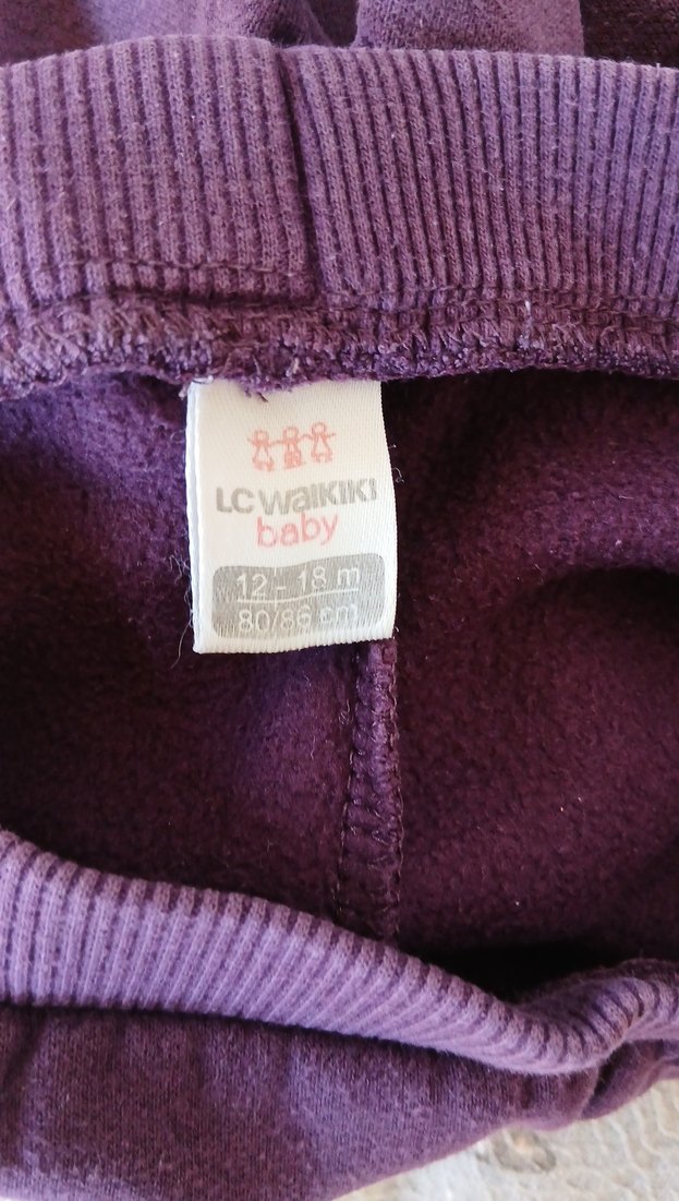 Kız Çocuk Mor Fitted Eşofman Altı - Görsel 2