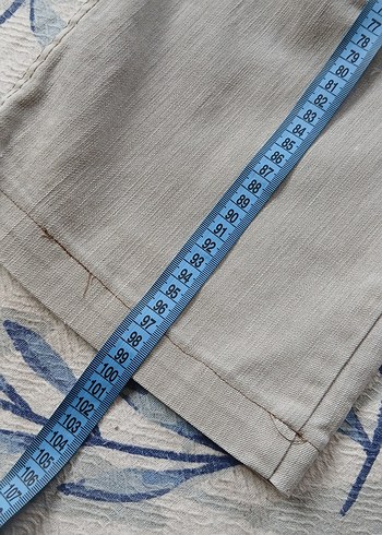 Erkek Bej Denim Pantolon, Regular Fit, Midi Boy - Görsel 7