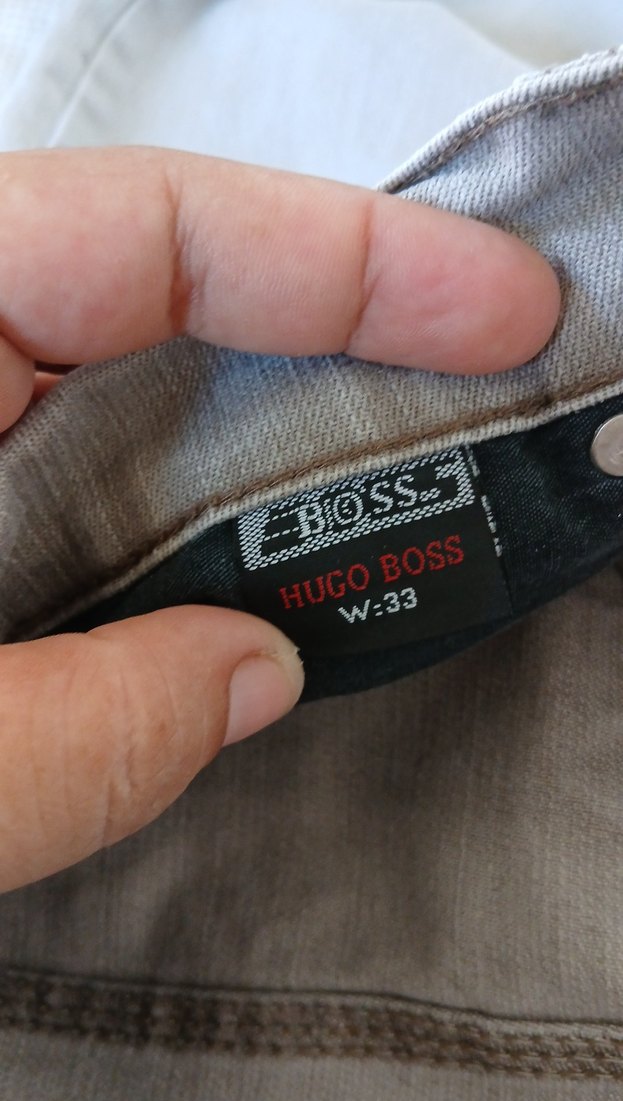 Erkek Bej Denim Pantolon, Regular Fit, Midi Boy - Görsel 5