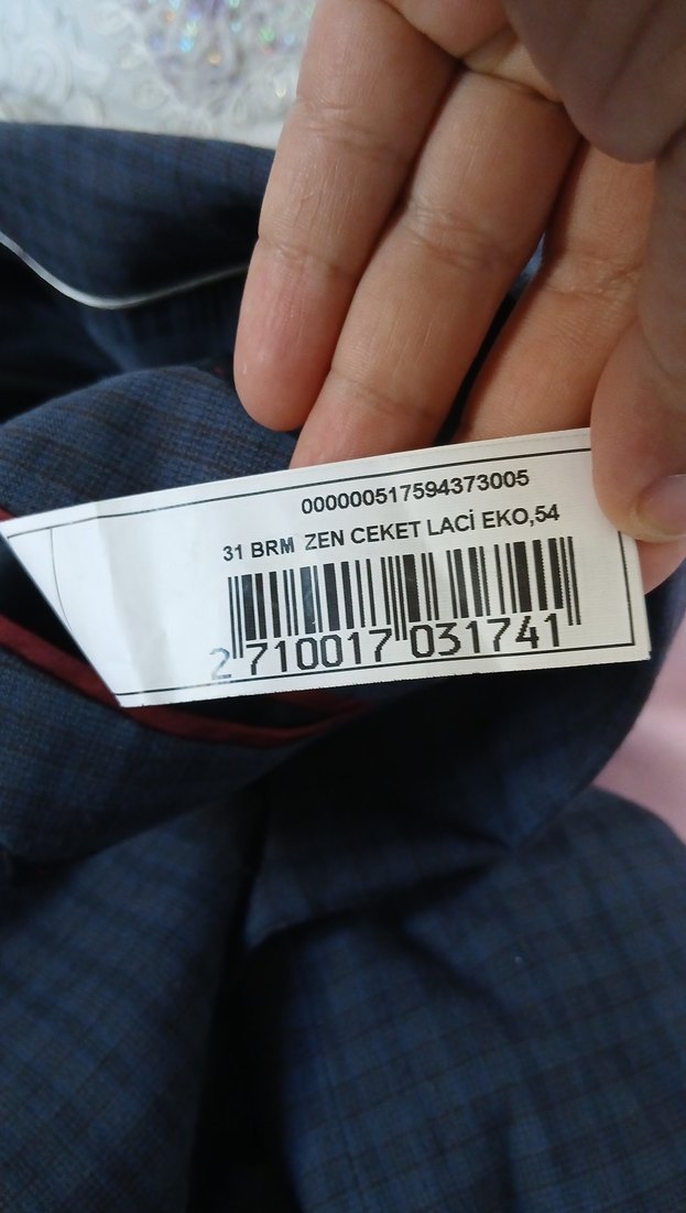 Lacivert Kareli Erkek Ofis Takım Elbise Ceketi - Görsel 4