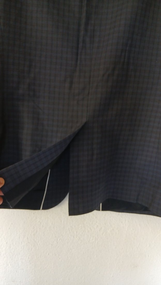 Lacivert Kareli Erkek Ofis Takım Elbise Ceketi - Görsel 2