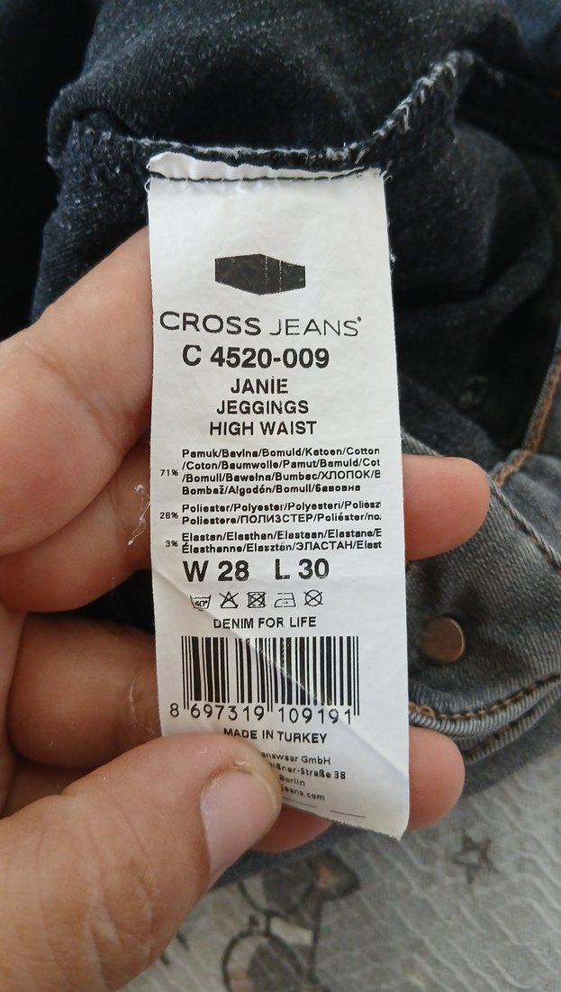 Gri Dar Kesim Midi Kadın Kot Pantolon - Görsel 2