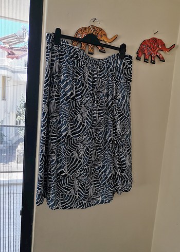 Siyah Zebra Desenli Uzun Salaş Etek - Görsel 6