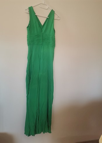 Yeşil Drapeli Uzun Abiye Elbise - Görsel 5