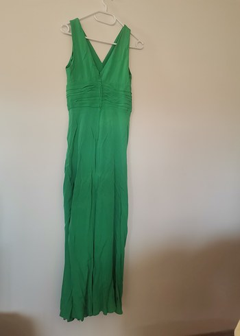 Yeşil Drapeli Uzun Abiye Elbise - Görsel 10