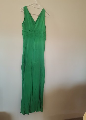 Yeşil Drapeli Uzun Abiye Elbise - Görsel 7