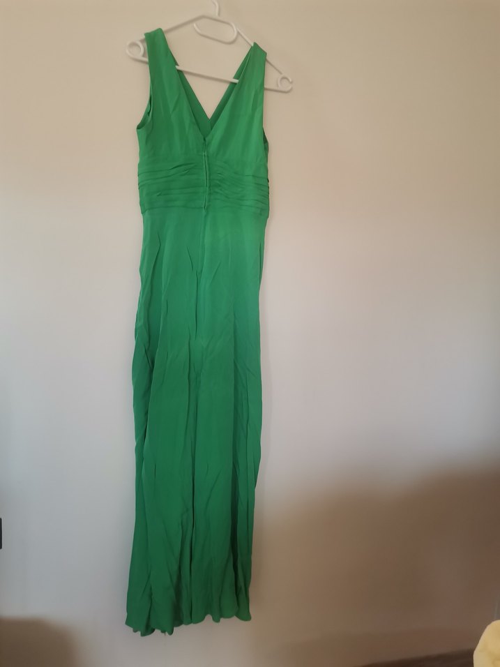 Yeşil Drapeli Uzun Abiye Elbise - Görsel 5