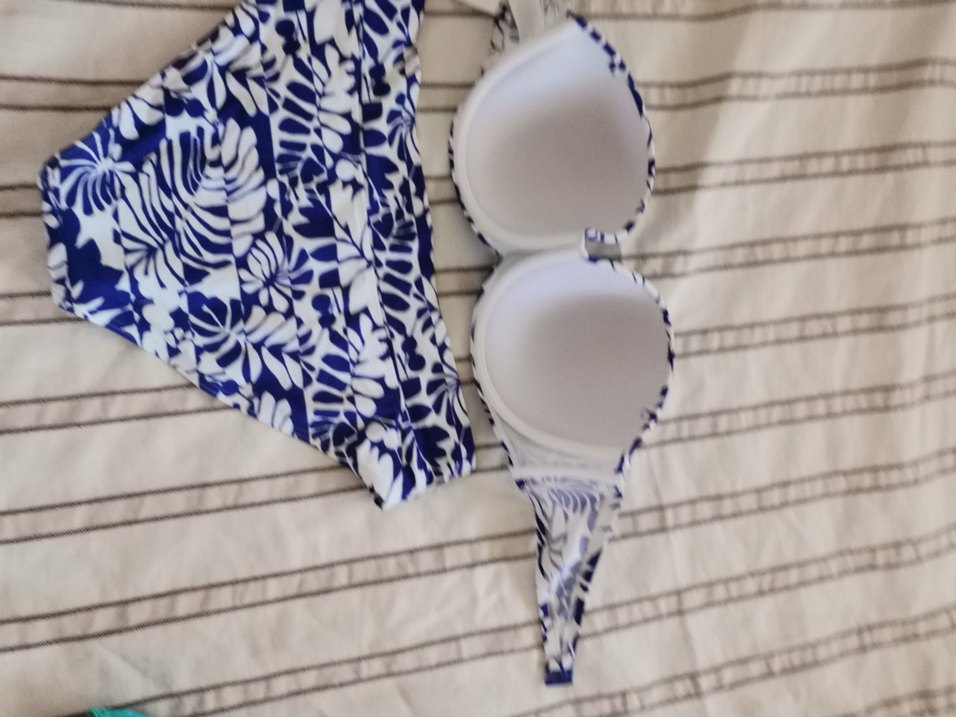 Mavi Desenli Strappy Bikini Takımı - Görsel 2